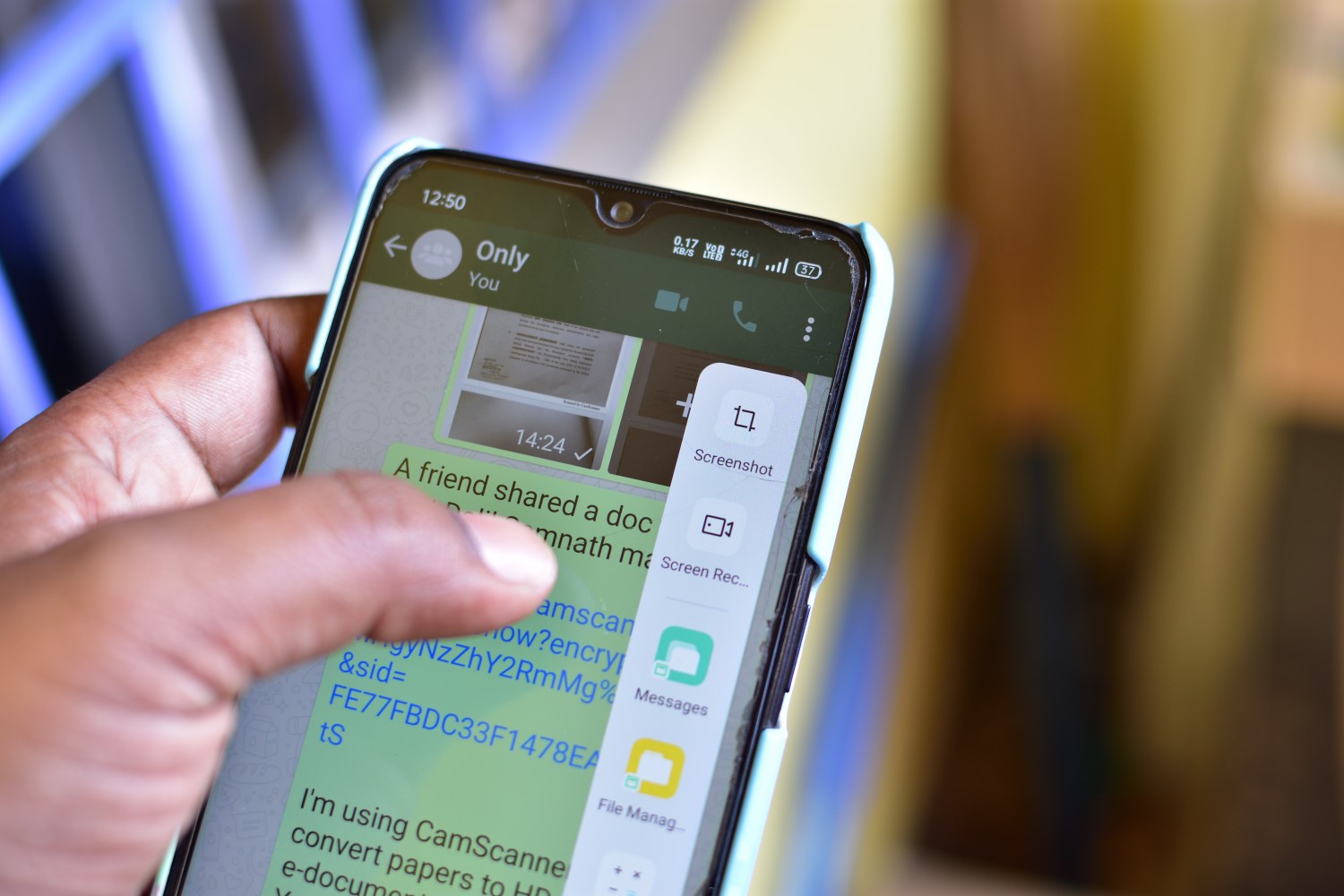 Screenshot na telefonie