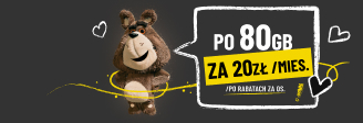 Oferta 80GB za 20 zł dla dwóch osób